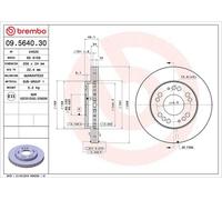 Disque de frein MITSUBISHI ECLIPSE I 2.0 i 16V 09.5640.30