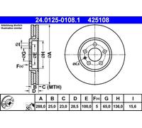 DISQUE DE FREIN NISSAN P. CUBE/TIIDA 1.5 DCI/1.6-1.8 07-