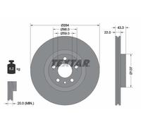 DISQUE DE FREIN NISSAN T. CUBE/TIIDA 1.6-1.8/1.5 DCI 07-