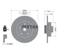 TEXTAR 92317603 Disque de frein
