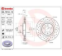 Disque de frein BREMBO XTRA LINE BREMBO 09.7012.1X, 1 pièce