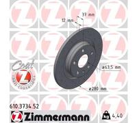 Disque de frein plein 610.3734.52 ZIMMERMANN