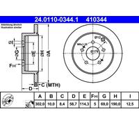 DISQUE DE FREIN RENAULT T. SCENIC 03- AVEC ROULEMENT