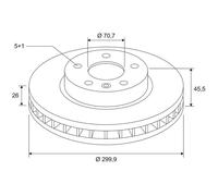 Disque de frein revêtu - VALEO - 672581 - Essieu avant - Ventilé - Boîte de 1