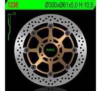 NG BRAKE DISK Disque de frein avant flottant 1236 Ø300 x Ø61 x 5 mm
