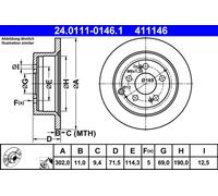 DISQUE DE FREIN SUBARU T. LEGACY/OUTBACK 2.0-3.0 03-09