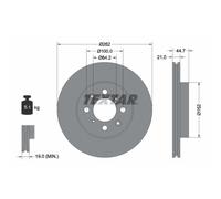 Disque de frein TEXTAR 92060903 avant, ventilé, 1 pièce