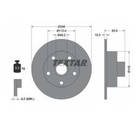 Disque de frein TEXTAR 92072100, hinten, voll, 1 Stück