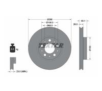Disque de frein TEXTAR 92100503 avant, ventilé, 1 pièce