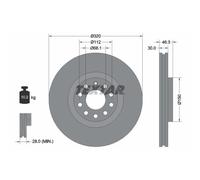 Disque de frein TEXTAR 92106705 avant, ventilé, 1 pièce