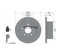 Disque de frein TEXTAR 92116103 hinten, voll, 1 Stück
