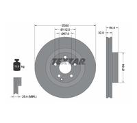 Disque de frein TEXTAR 92119905 avant, ventilé, à haute teneur en carbone, 1 pièce