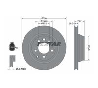 Disque de frein TEXTAR 92122005 arrière, ventilé, à haute teneur en carbone, 1 pièce