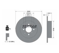Disque de frein TEXTAR 92125403 arrière, plein, 1 pièce