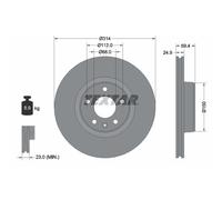 Disque de frein TEXTAR 92132205 avant, ventilé, à haute teneur en carbone, 1 pièce