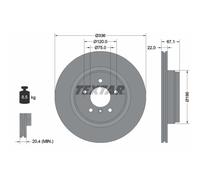 Disque de frein TEXTAR 92137905 arrière, ventilé, à haute teneur en carbone, 1 pièce