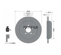 Disque de frein TEXTAR 92150803 arrière, plein, 1 pièce