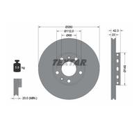 TEXTAR 92152203 Disque de frein