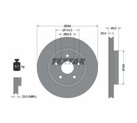 Disque de frein TEXTAR 92156503 avant, ventilé, 1 pièce