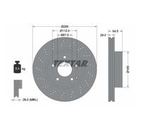 Disque de frein TEXTAR 92165005, 1 pièce