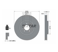 Disque de frein TEXTAR 92173505 avant, ventilé, à haute teneur en carbone, 1 pièce