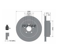 Disque de frein TEXTAR 92173603 arrière, ventilé, 1 pièce