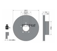 Disque de frein TEXTAR 92176105 avant, ventilé, 1 pièce
