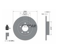 Disque de frein TEXTAR 92186403 arrière, plein, 1 pièce
