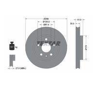 Disque de frein TEXTAR 92186905, 1 pièce