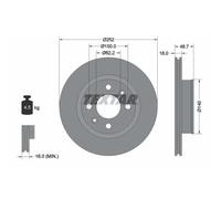 Disque de frein TEXTAR 92196503 avant, ventilé, 1 pièce