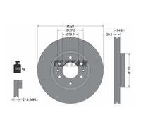 Disque de frein TEXTAR 92226200 avant, ventilé, 1 pièce