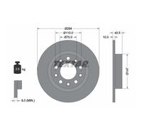 Disque de frein TEXTAR 92230203 arrière, plein, 1 pièce