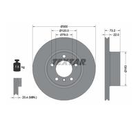Disque de frein TEXTAR 92238505 avant, ventilé, 1 pièce