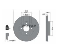 Disque de frein TEXTAR 92239903 avant, ventilé, 1 pièce