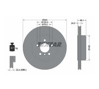 Disque de frein TEXTAR 92253925 arrière, ventilé, 1 pièce