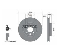 Disque de frein TEXTAR 92255203 avant, ventilé, 1 pièce