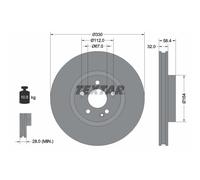 Disque de frein TEXTAR 92279405 avant, ventilé, à haute teneur en carbone, 1 pièce