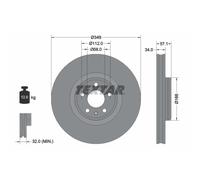 Disque de frein TEXTAR 92289305 avant, ventilé, à haute teneur en carbone, 1 pièce
