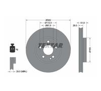 Disque de frein TEXTAR 92291803 avant, ventilé, 1 pièce