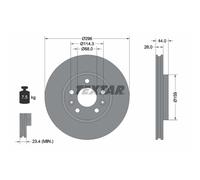 Disque de frein TEXTAR 92300703 avant, ventilé, 1 pièce