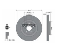 Disque de frein TEXTAR 92306203 avant, ventilé, 1 pièce