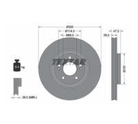 Disque de frein TEXTAR 92306303 avant, ventilé, 1 pièce