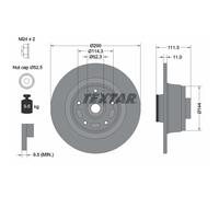 TEXTAR 92309003 Disque de frein