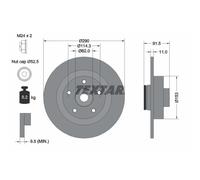TEXTAR 92317603 Disque de frein