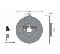 Disque de frein TEXTAR 92320003 arrière, plein, 1 pièce