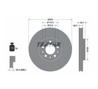 Disque de frein TEXTAR 92326305 avant, ventilé, à haute teneur en carbone, 1 pièce