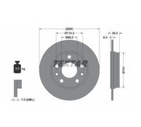 Disque de frein TEXTAR 92327203 arrière, plein, 1 pièce