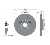 Disque de frein TEXTAR 92334805 avant, ventilé, à haute teneur en carbone, 1 pièce