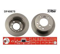 Disque De Frein Trw DF4087S Trw Single pour VW Audi Mercedes Benz Mercedes Benz