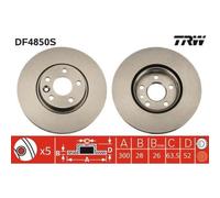 Disque de frein TRW DF4850S avant, ventilé, à haute teneur en carbone, 1 pièce